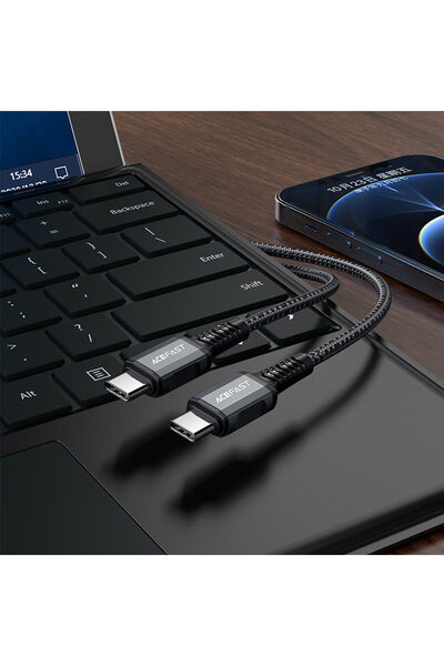 Acefast Charging cable C1-03 for USB-C to USB-C, 60W Fast Charging, 1.2m Aluminum Alloy Connectors