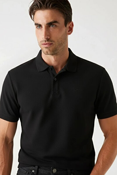 Guess Cotton Men's Black Regular Fit Polo T-Shirt M5Bp05K0891-Jblk