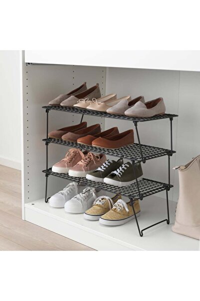 FORHOUSE Shoe rack, gray, 58 x 27 x 17 cm
