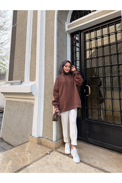 W WARGA Stone Detail Hooded Sweatshirt