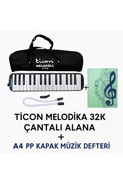 Ticon 32 K Melodika + Hortum + 40 Yp PP Kapak Müzik Defteri