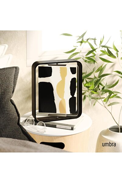 umbra Table Picture Frame Two Sided Picture Frame for 8 x 10 Inch Photos Wood Black