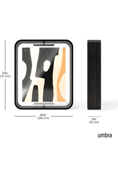 umbra Table Picture Frame Two Sided Picture Frame for 8 x 10 Inch Photos Wood Black