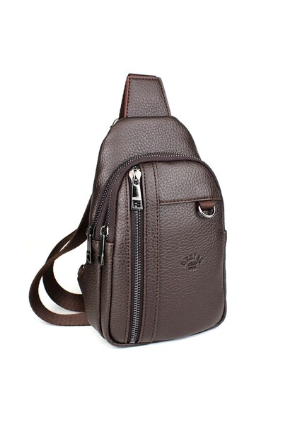 deri,se club Men's Brown Double Handle Cross Shoulder Bag Body Bag Daily Bag