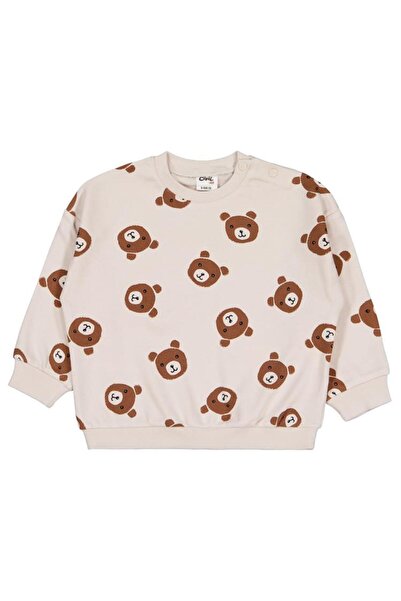 Civil Baby Bear Print 6-18 Months Sweatshirt - Beige 18-24 Months