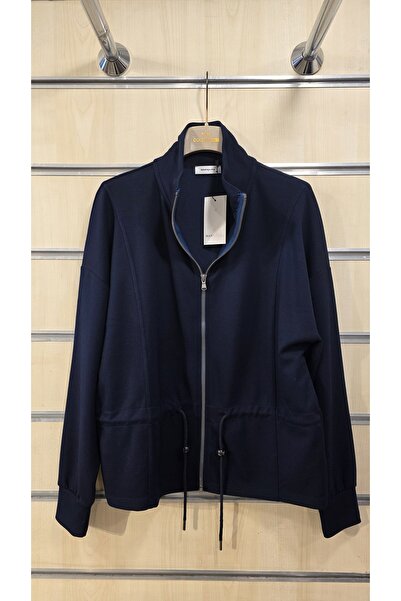 trendbysena Women's Modal Sweatshirt with Zipper Mock Neck