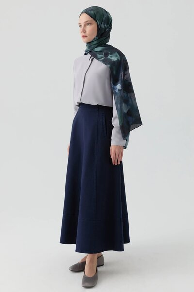 Tuğba Kanvas Etek - Lacivert