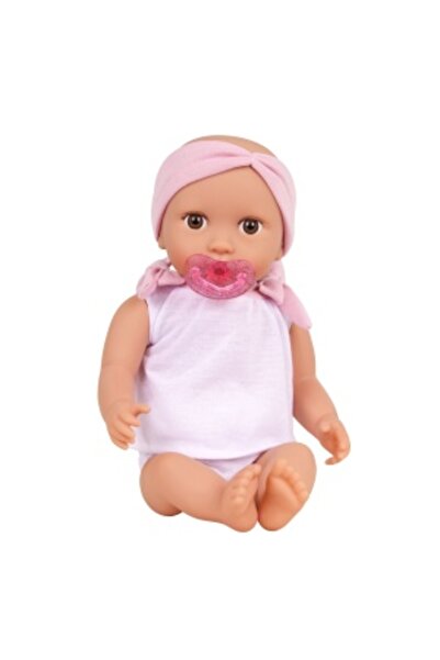 Lullababy baby doll with 2-piece outfit and pink headband, 35 cm