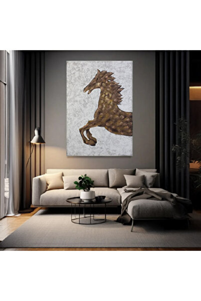 Almonfared Artwork – A brown horse with a light background and distinctive te...