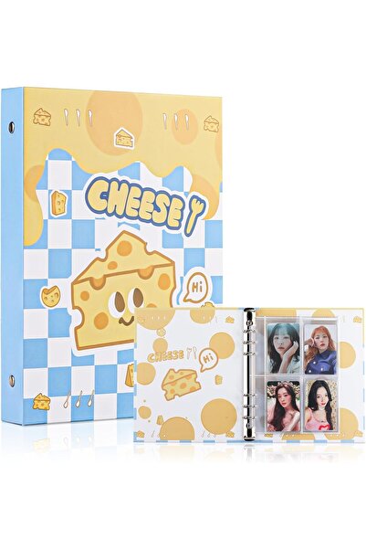 NALACAL Photocard Binder A5 120 Pockets 6-Ring Kpop Card Holder (Butter Cheese)