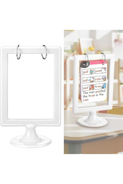 TERRIFI Mini Anchor Chart Holder for Classroom & Desktop - Double-Sided Card Display Organizer
