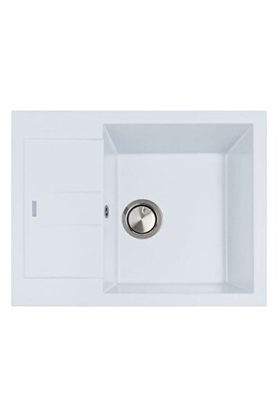 CookingAid Amanda AM6510 Granite Kitchen Sink 650x500x200mm Polar White (Reve...