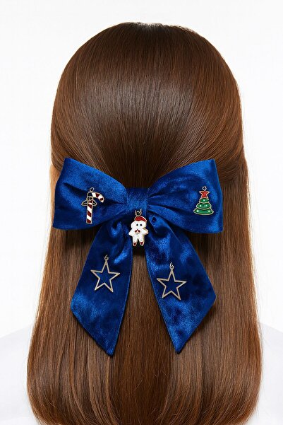 New Obsessions New Year Charms Midnight Blue Velvet Bow Buckle