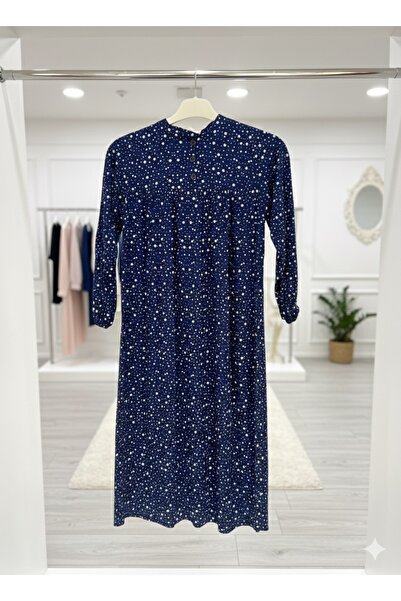 fariza tekstil Детска рокля от вискоза с полка точки и къдри