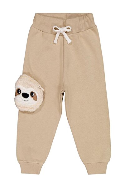 Civil Boys Koala Pocketed Tracksuit Bottoms for Ages 2-5 - Beige 3-4 Years