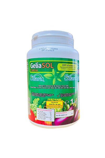 Solarex GELIASOL CALCIUM 1kg – Îngrășământ solubil în apă pentru fertirigare
