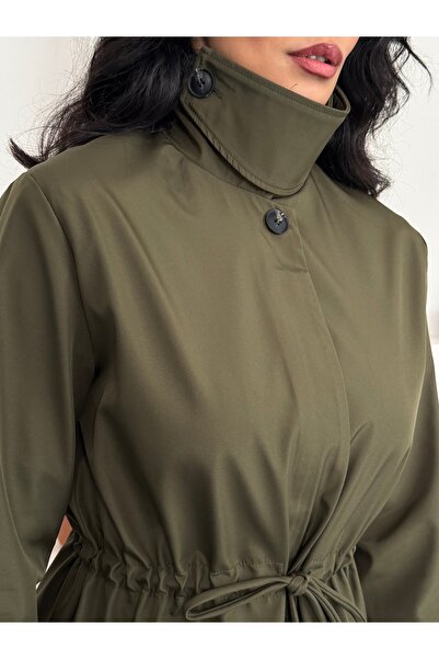 Azda Bogaz Buttoned Trench Coat Model Code:04