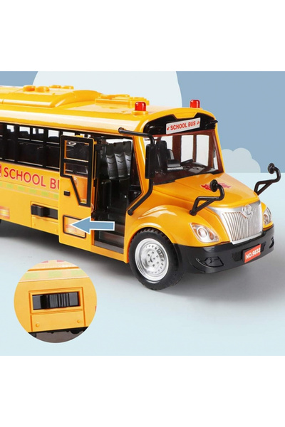 Matadi School bus with friction and open doors 29x10x9cm School Bus