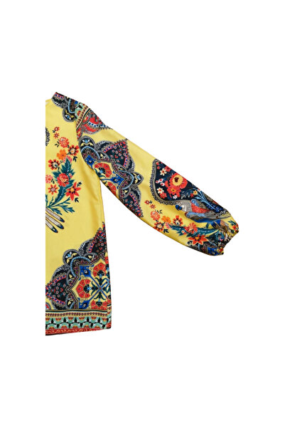 Camasa Boho chic blouse with wide sleeves and exotic print