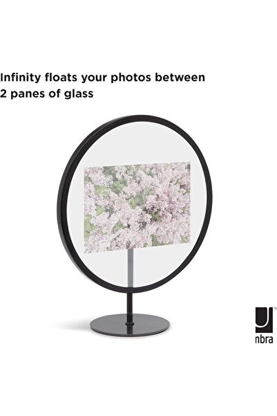 umbra Infinity Picture Frame, Floating Photo Display For Desk Or Wall, 4x6, Black