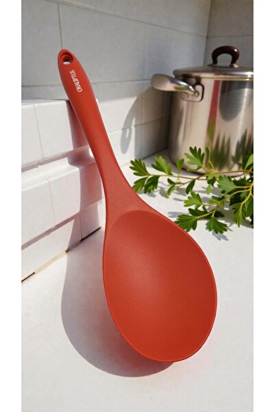 Manosta ملعقة تقديم كبيرة مقاومة للحرارة مقاس 30 سم - ملعقة طعام من السيليكون غير قابلة للالتصاق ومقاومة للحريق ذات طرف صلب