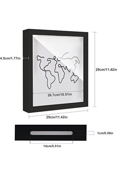 KOWVOWZ Adventure Archive Box, Travel Shadow Box (12x12 in)