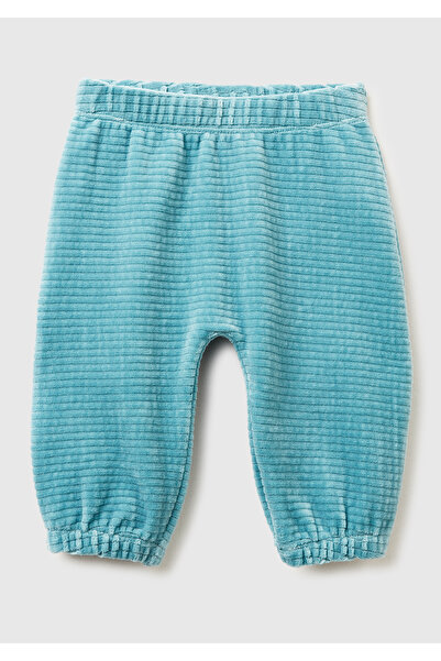 United Colors of Benetton Baby dark green ribbed patterned embroidered back e...