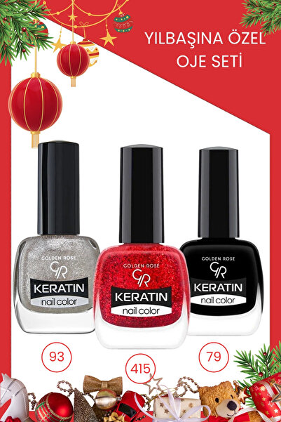 Golden Rose Yılbaşına Özel Oje Seti- 93-415-79 Keratin Nail Color