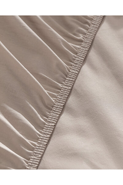 Madame Coco Manon Single 100% Cotton Ranforce Fitted Sheet - Dark Beige