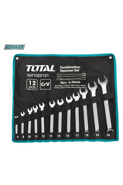 TOTAL Set 12 chei combinate Industrial - 6-24mm