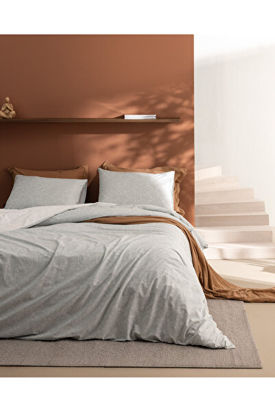 Madame Coco Alida Double Size 100% Cotton Ranforce Printed Duvet Cover Set - Mint Green