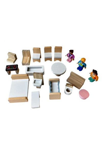 OEM Wooden dollhouse, sturdy, with accessories, elevator, multicolor, 30x40x50cm