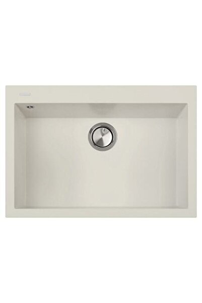 CookingAid Cube ON7610 Granite Kitchen Sink 760x500x200mm Ivory (Jasmine) with Invisible Drain & Mou