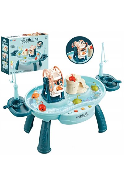 Matadi Go Fishing Bue interactive fishing table with music and water mill