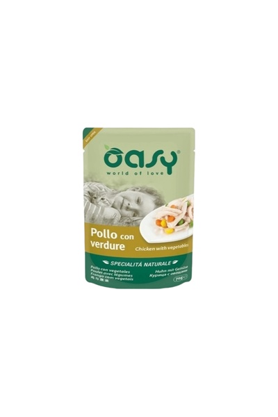 OASY أوسي طعام رطب للقطط بالدجاج و الخضار 70g