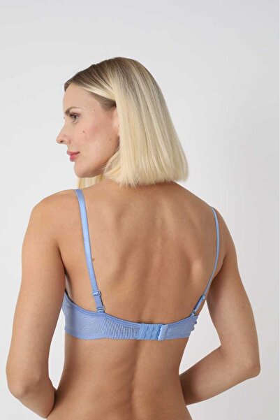 MODELLİFE Blue Double Support Double Ultra Support Push up Bra Double Padding...