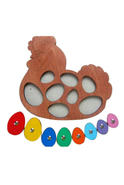 Kalıp Vitrini Tavuk Şekilli Renkli Yumurta Puzzle