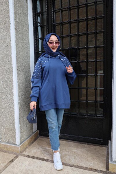 W WARGA Stone Detail Hooded Sweatshirt