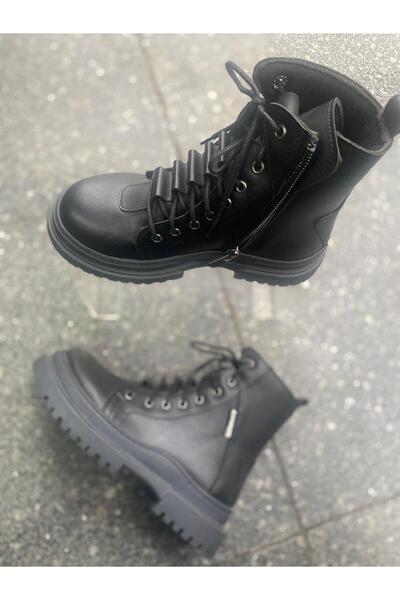 Metin Ayakkabı Black Skin Leather Siliphon and Zipper Orthopedic and Anti-Sli...