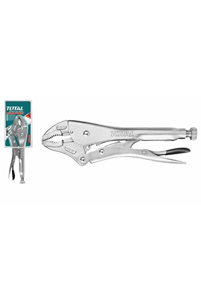 TOTAL Locking pliers, straight jaws - 10, plastic handle