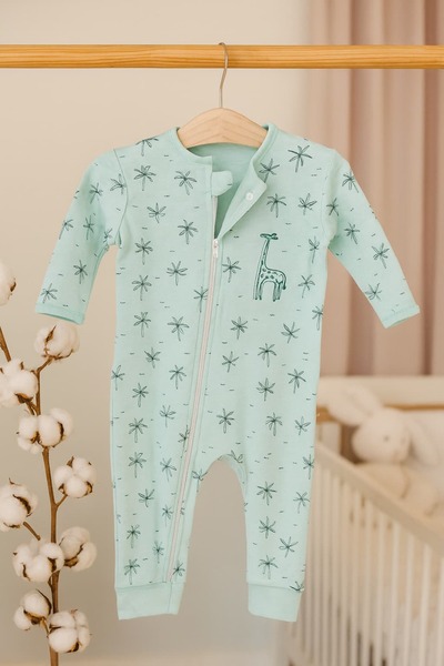 KapsülBebek 100% cotton zippered overalls