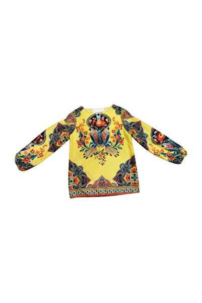 Camasa Boho chic blouse with wide sleeves and exotic print