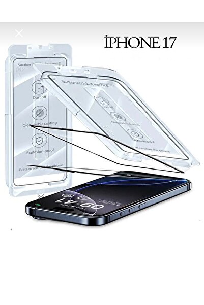 silabor واقي شاشة زجاجي متوافق مع iPhone 17 بتغطية كاملة مع أداة تركيب سهلة