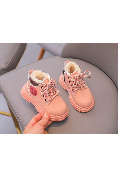 Superbaby Salmon pink fur boots - Fashion