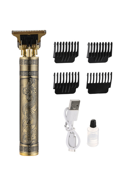 Lawazim Portable Rechargeable Shaver - Metal Body USB Beard Hair Trimmer