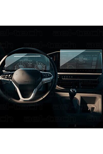 ael-tech مجموعة من قطعتين من واقي النانو 9h للملاحة والعدادات الرقمية الجديدة لسيارة فولكس فاجن كارافيل