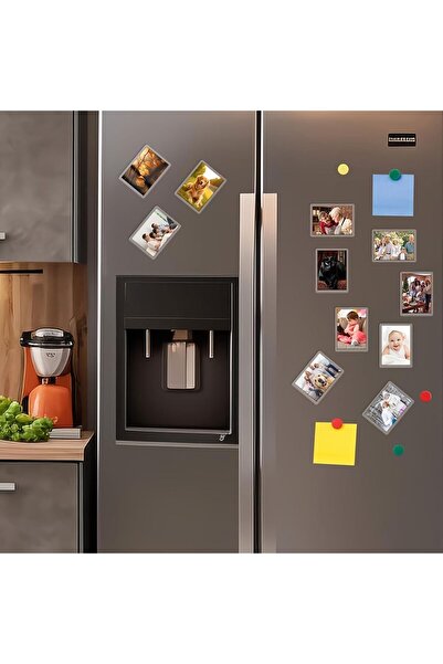 Generic 10Pcs Small Magnetic Photo Frames for 7x4.5cm Photos Mini Acrylic Refrigerator Picture Frame Magnets