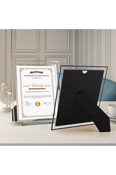 Generic Picture Frames, Silver Glass Certificate Frame for Document Diploma, Tabletop Display 8.6x12in