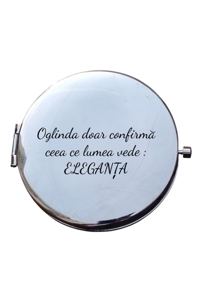 magazinu de gravura Personalized mirror purse message – The mirror only confirms what the world sees: ELEGANCE