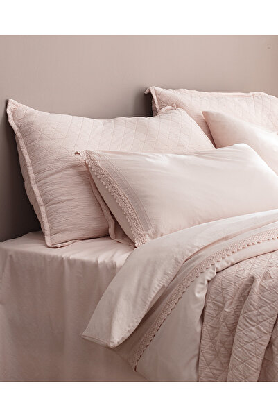 Madame Coco Maveray Double Size 100% Cotton Bedspread Set - Powder